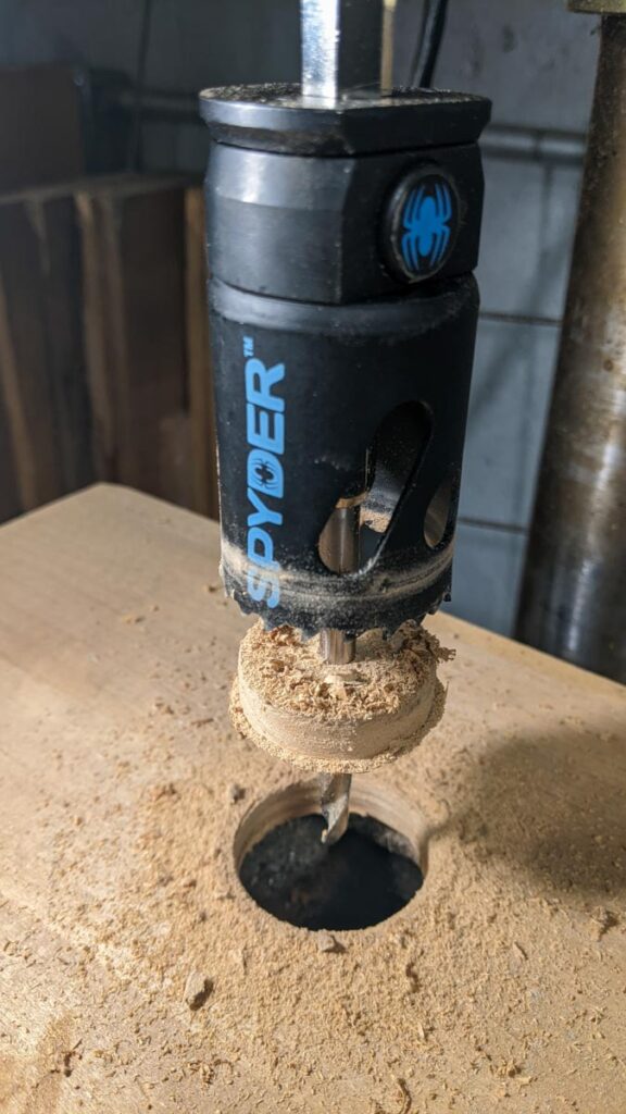 Spyder Hole Saw Kit in Use