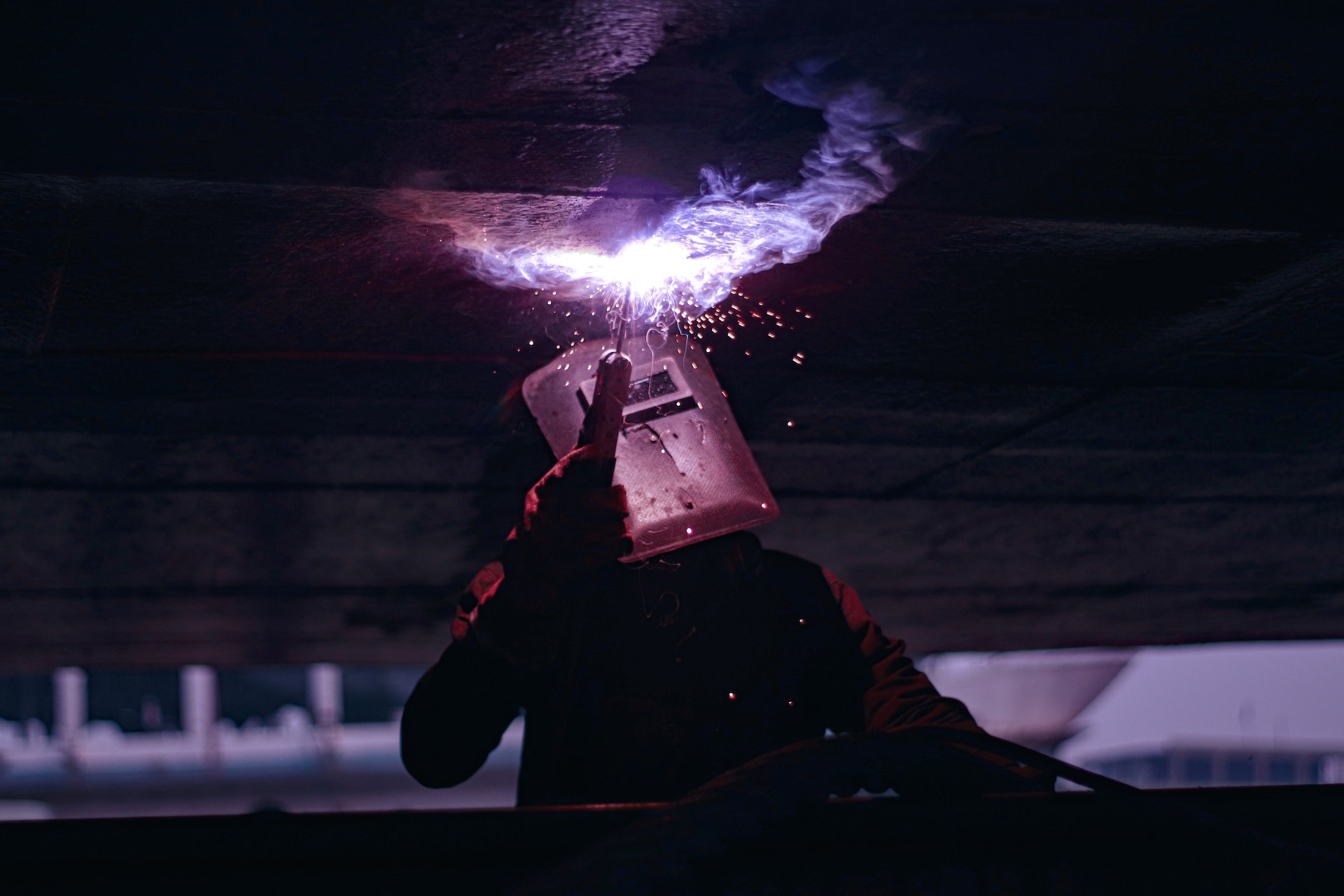 Stick welding on a farm